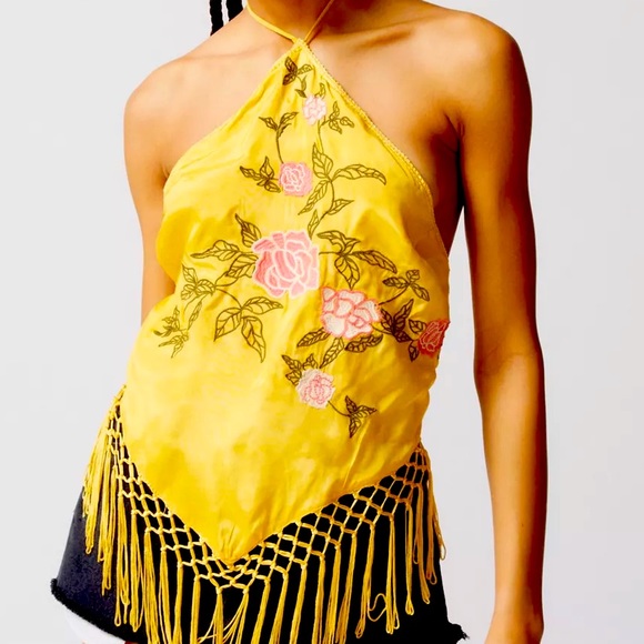 **NEVER WORN!** Boho** super beautiful silky top from urban outfitter! - Picture 1 of 8